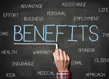 Image of "benefits" on chalk board